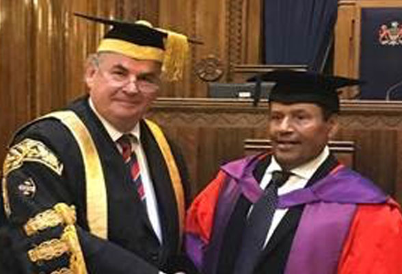 HE Dr. Mohammad Omar Bin Haider honorary doctorate in